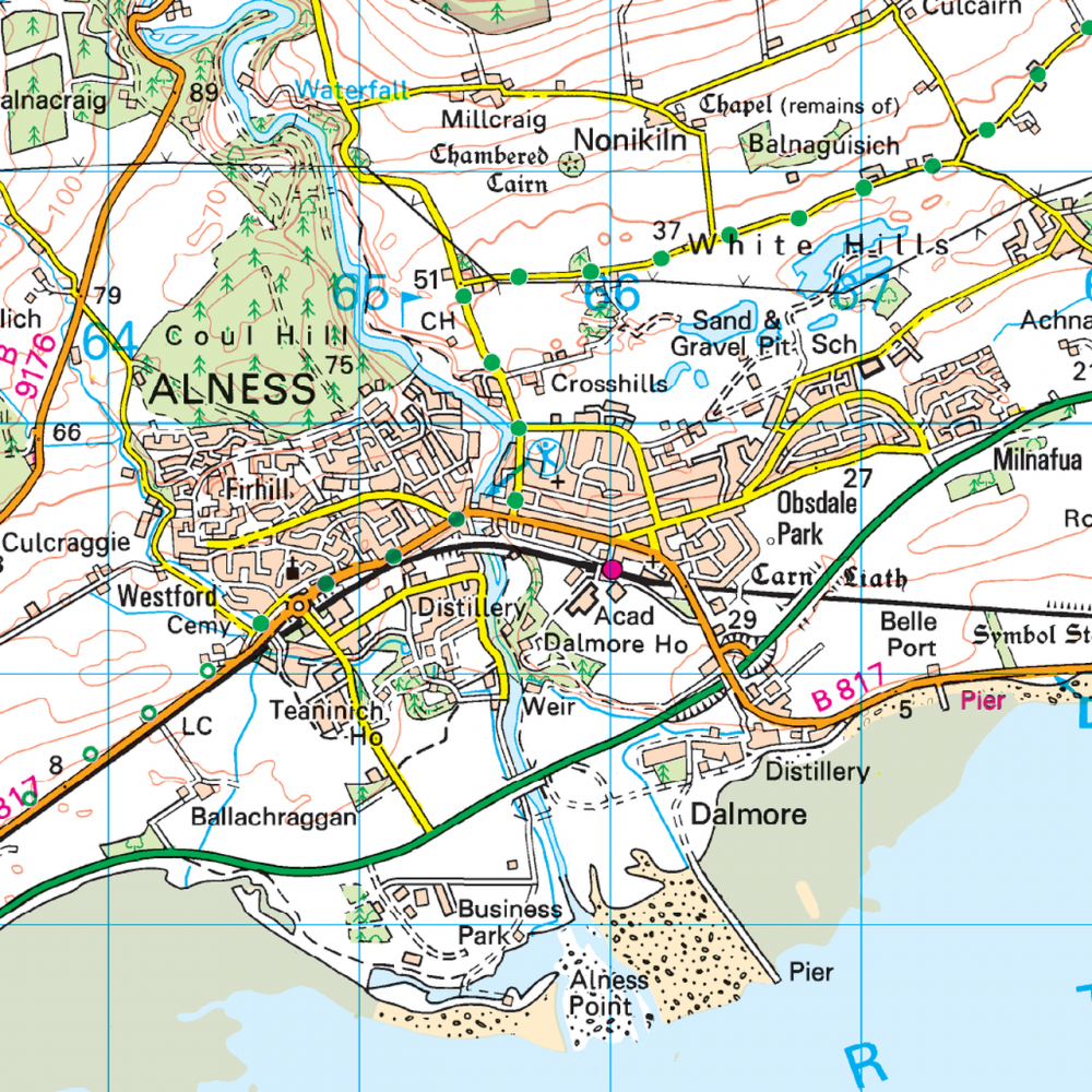OS21 Dornoch Alness Invergordon area